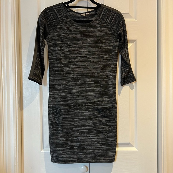 Twik Charcoal and Black 3/4 Sleeve Dress XS - Picture 2 of 7